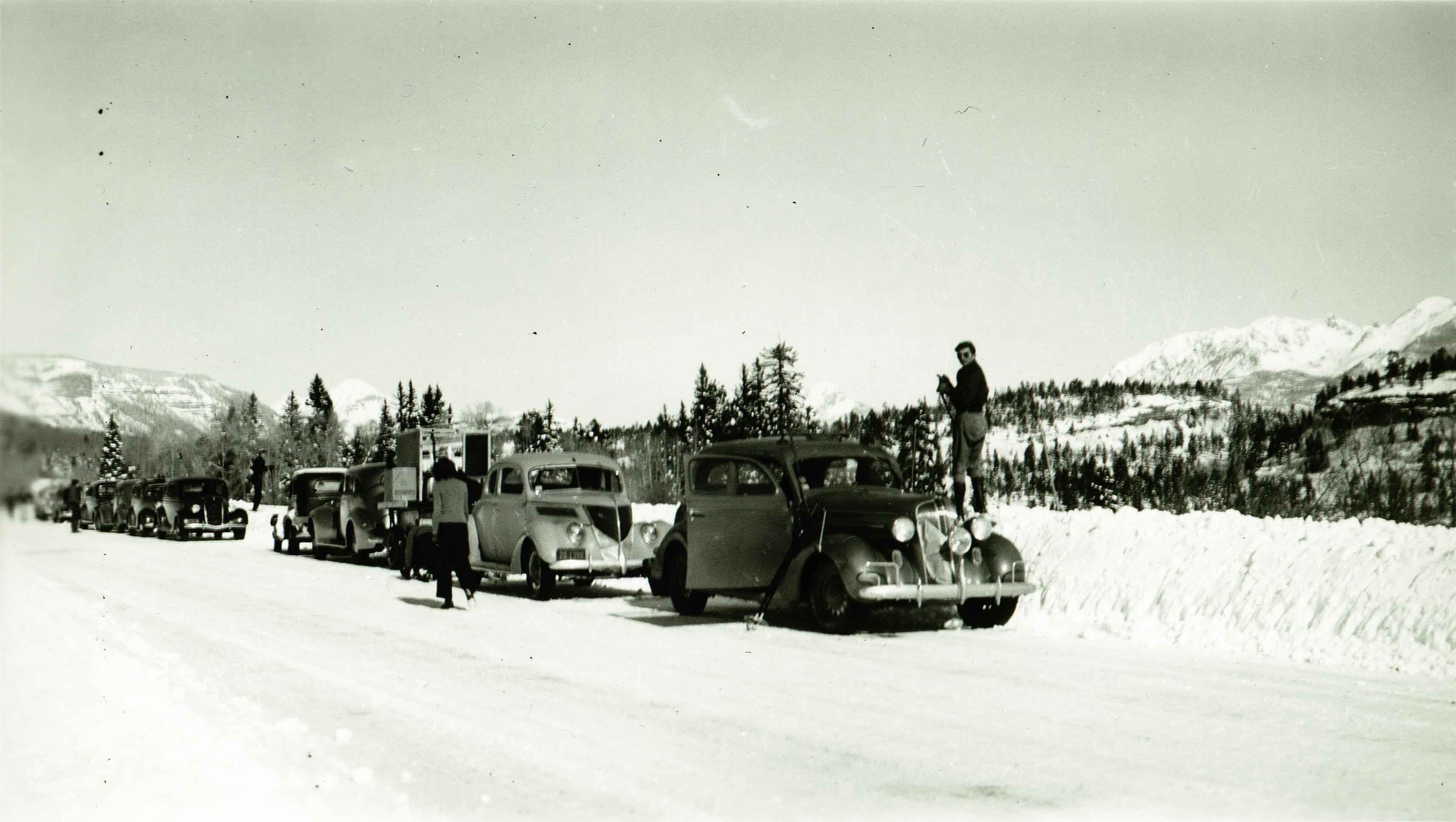 cars parked on the road