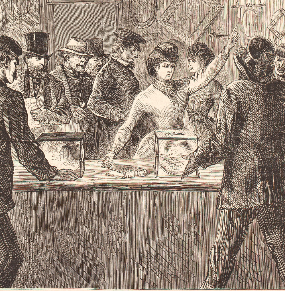 Mrs. Woodhull Asserting her Right to Vote 1871