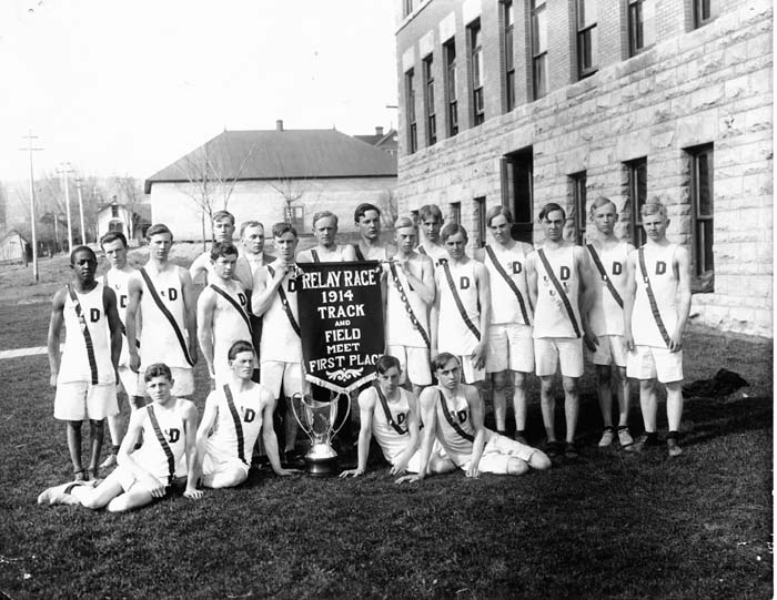 Justin Barnett, far left
