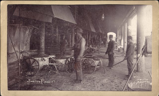 Workers at the smelter