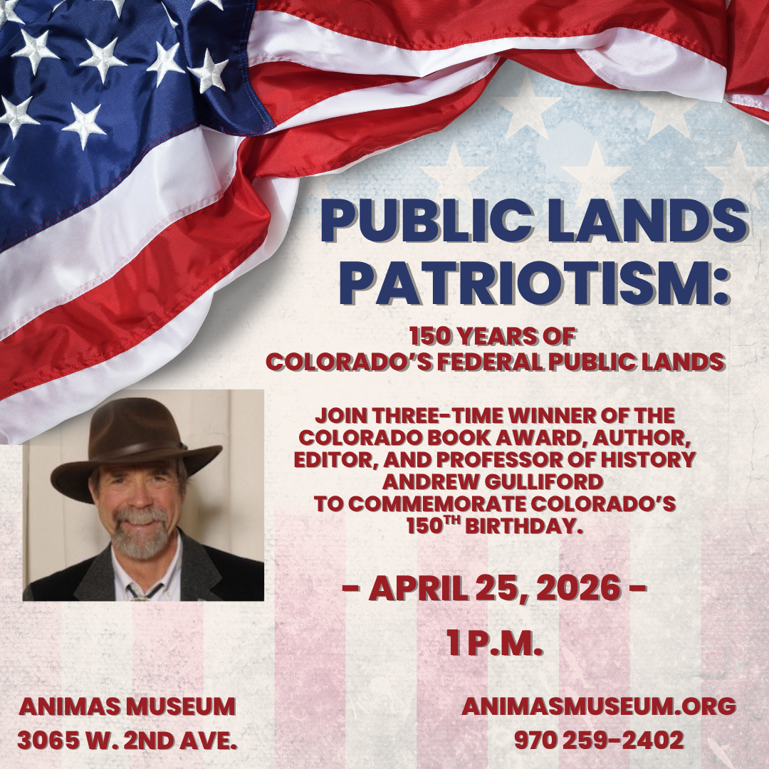 image of Andrew Gulliford with an American flag
